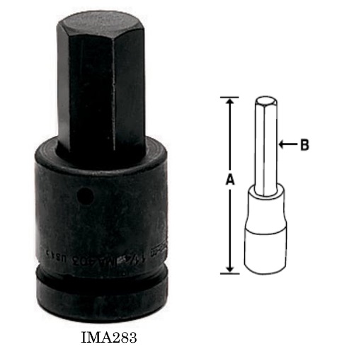 Snapon Hand Tools Hex Socket Driver, Inches (1")